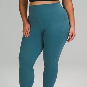 Lululemon Align leggings with side pockets (size: 6; color: Capture blue; 25")